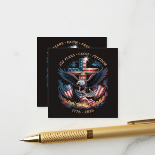 Faith Freedom 250 Years 250th Anniversary  Enclosure Card