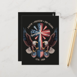 Faith Freedom 250 Years 250th Anniversary USA Postcard