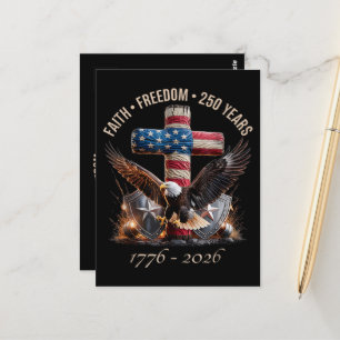 Faith Freedom 250 Years Postcard