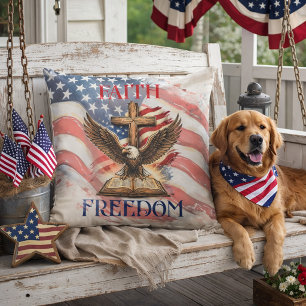 Faith & Freedom Eagle Tribute Cushion