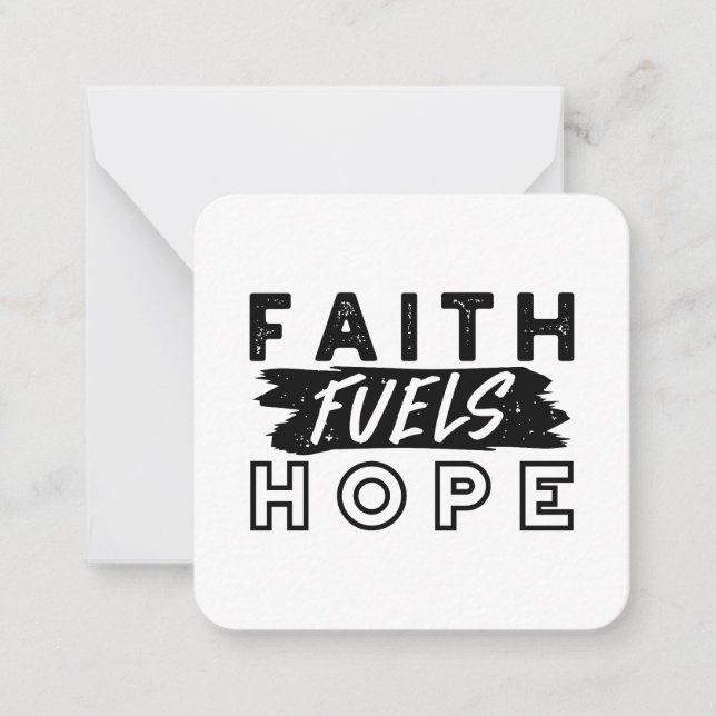 Faith Fuels Hope Quote – Uplifting Christian Art Card (Front)