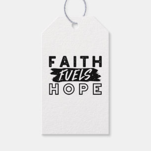 Faith Fuels Hope Quote – Uplifting Christian Art Gift Tags
