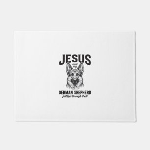 Faith German Shepherd Shirt for Christian Dog Love Doormat