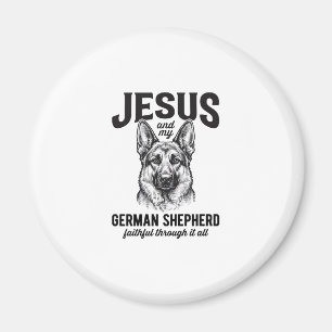 Faith German Shepherd Shirt for Christian Dog Love Magnet