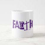 Faith - Gift Jumbo Mug<br><div class="desc">Jumbo Some days, a regular size cup of joe just won’t do. When you need that extra jolt of caffeine, reach for your extra-large coffee mug from Zazzle. It will accommodate a full 20-ounce Venti pour. Perfect for soup, cereal, ice cream, or chilli too! This giant mug features a C-shaped...</div>