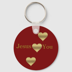 Faith Gifts Collection -Jesus Loves You Key Ring