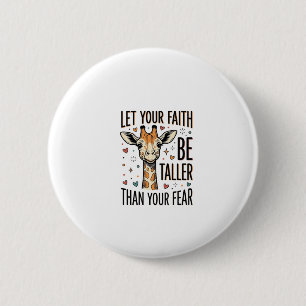 Faith Giraffe Inspirational Vintage Shirt Design_1 6 Cm Round Badge