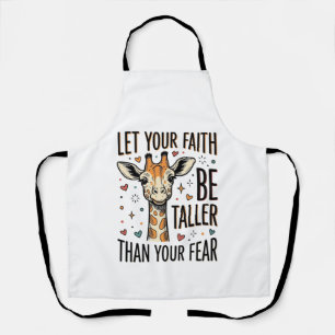 Faith Giraffe Inspirational Vintage Shirt Design_1 Apron