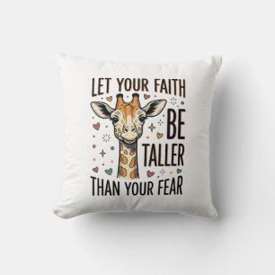 Faith Giraffe Inspirational Vintage Shirt Design_1 Cushion