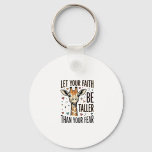 Faith Giraffe Inspirational Vintage Shirt Design_1 Key Ring