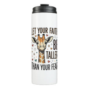 Faith Giraffe Inspirational Vintage Shirt Design_1 Thermal Tumbler