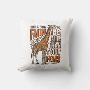 Faith Giraffe Vintage Inspirational Shirt Design_1 Cushion
