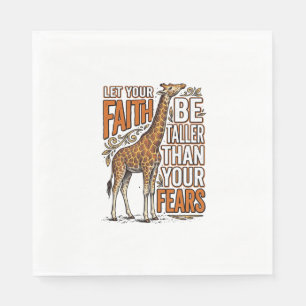 Faith Giraffe Vintage Inspirational Shirt Design_1 Napkin
