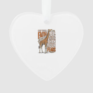 Faith Giraffe Vintage Inspirational Shirt Design_1 Ornament