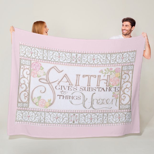FAITH Gives Substance Fleece Blanket (Pink) (In Situ)