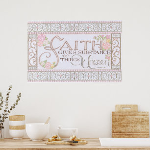 FAITH Gives Substance Wall Art
