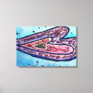 Faith Glitter Hearts Painting Canvas Art Prints