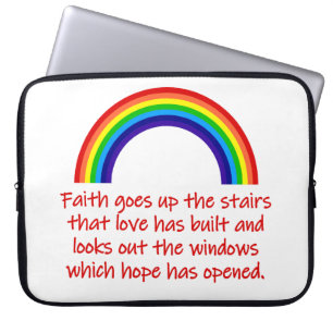 Faith Goes Up The Stairs  Laptop Sleeve