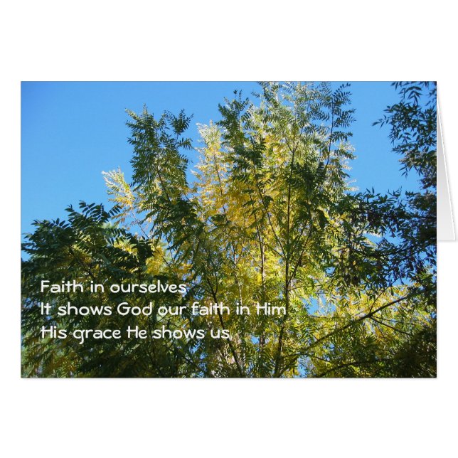 Faith Haiku/Trees On Card (Front Horizontal)