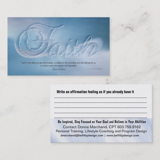 Faith Handout Card (Front/Back)