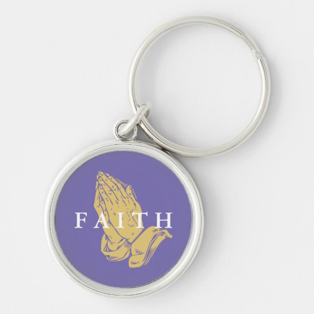 Faith Hands of Prayer Keychain (Front)