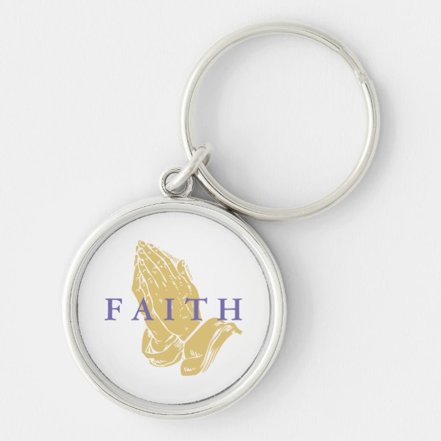Faith Hands of Prayer Keychain (Front)