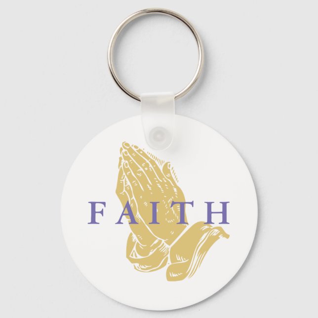 Faith Hands of Prayer Keychain (Front)