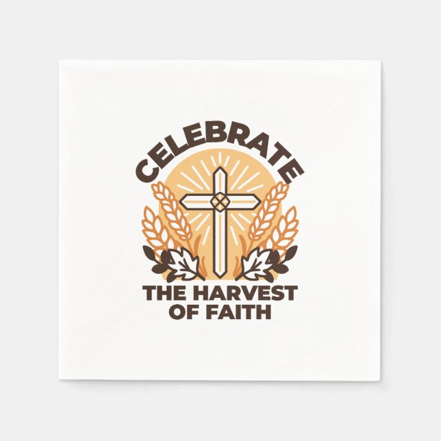 Faith Harvest Celebration – Inspirational Art Napkin (Front)