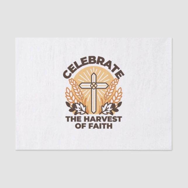 Faith Harvest Celebration – Inspirational Art Tissue Paper (Front)