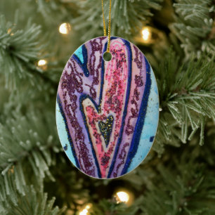 Faith Hearts Art Custom Holiday Gift Ornaments