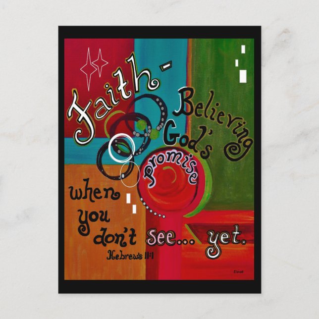 Faith Hebrews 11 Postcard (Front)
