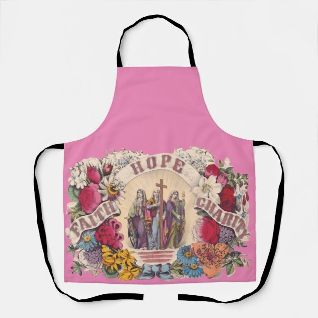 Faith, Hope and Charity Theological virtues Apron (Front)