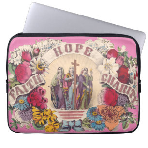 Faith, Hope and Charity Theological virtues Laptop Sleeve
