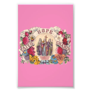 Faith, Hope and Charity Theological virtues Photo Print