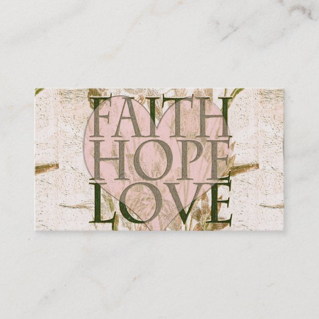 Faith, Hope and Love Business Card (Front)