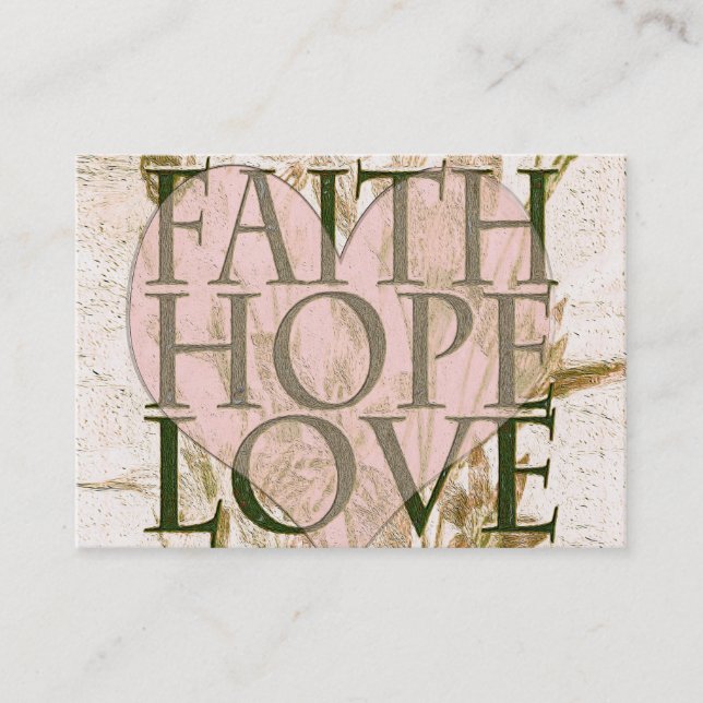 Faith, Hope and Love Business Card (Front)