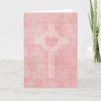 Faith Hope and Love Christian Inspirational Card