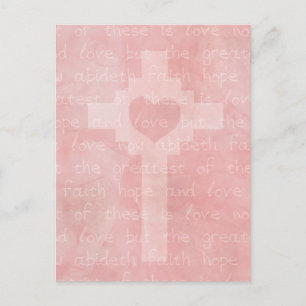 Faith Hope and Love Christian Postcard