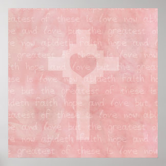 Faith Hope and Love Christian Poster