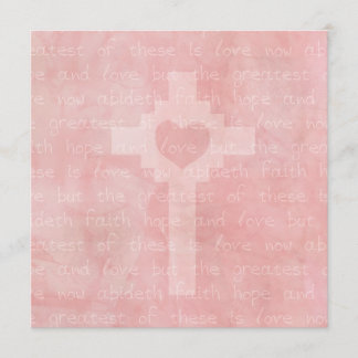 Faith Hope and Love Christian Square Wedding Invitation