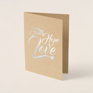 Faith Hope and Love Customisable Foil Card