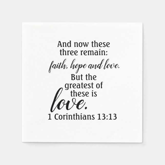 Faith Hope and Love Napkin (Front)