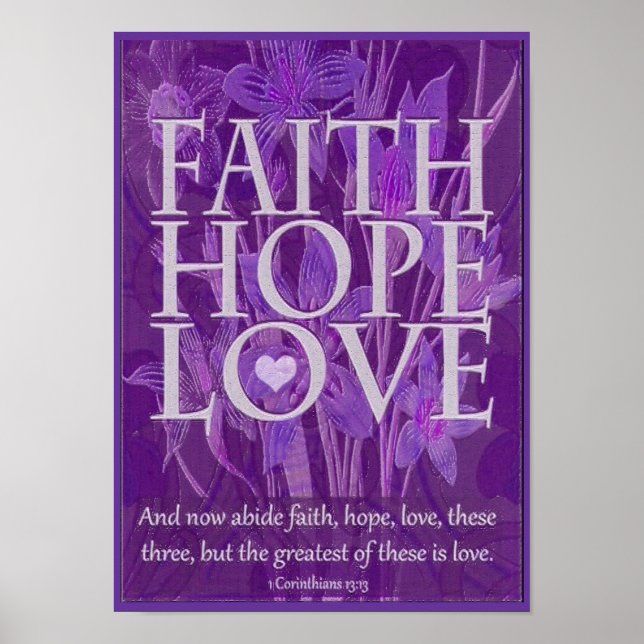 Faith, Hope and Love Poster (Front)