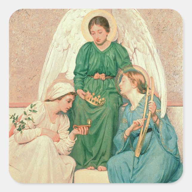 Faith, Hope and Love Square Sticker (Front)