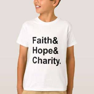 Faith Hope Charity   Christian Martyred Saints T-Shirt