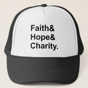 Faith Hope Charity   Christian Martyred Saints Trucker Hat
