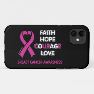 Faith Hope Courage Love...Breast Cancer Case-Mate iPhone Case
