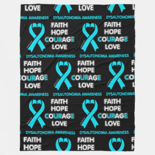 FAITH HOPE COURAGE LOVE...Dysautonomia Fleece Blanket