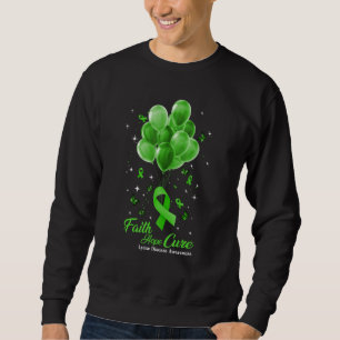 Faith Hope Cure Butterflies Green Ribbon Lyme Dise Sweatshirt