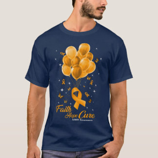 Faith Hope Cure Butterflies Orange Ribbon ADHD Awa T-Shirt